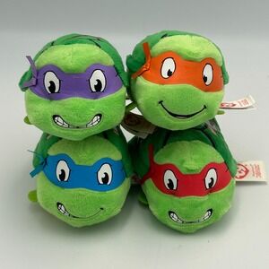 TY Teeny Teenage Mutant Ninja Turtles Plush Toy Stackable TMNT Set of 4 Beanie